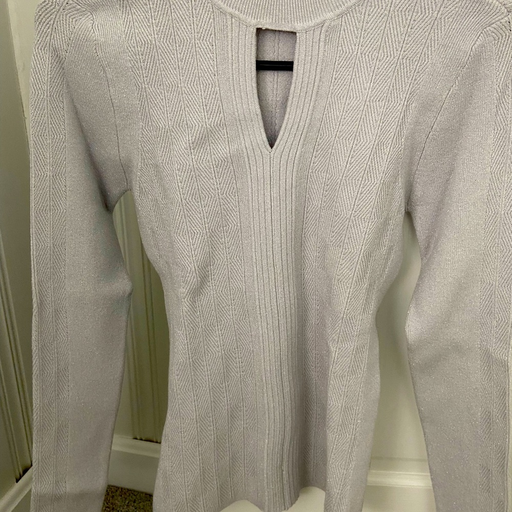 White house black market silver metallic